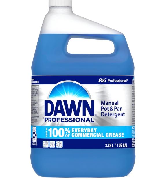 Dawn Professional Manual Pot & Pan Dish Detergent, 1 Gallon (128 oz)