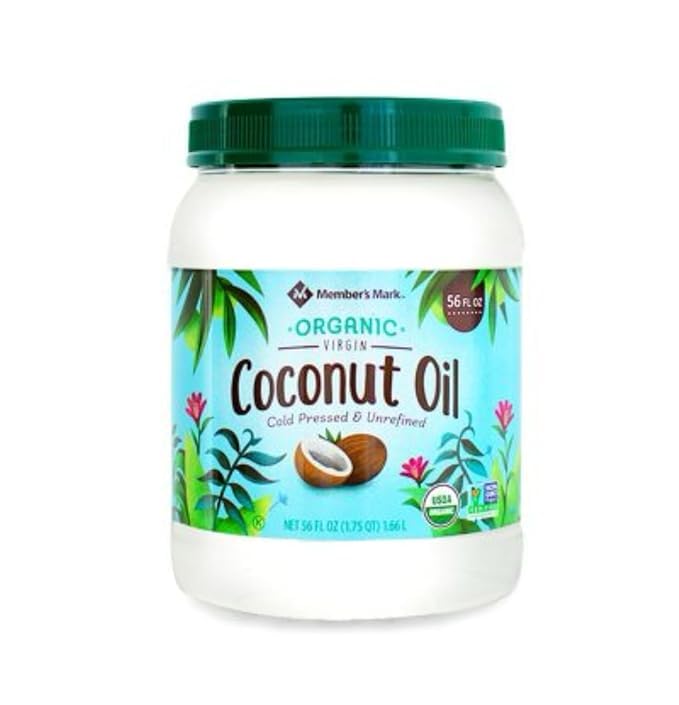 Member's Mark Organic Virgin Coconut Oil, Cold Pressed & Unrefined, 56 fl oz