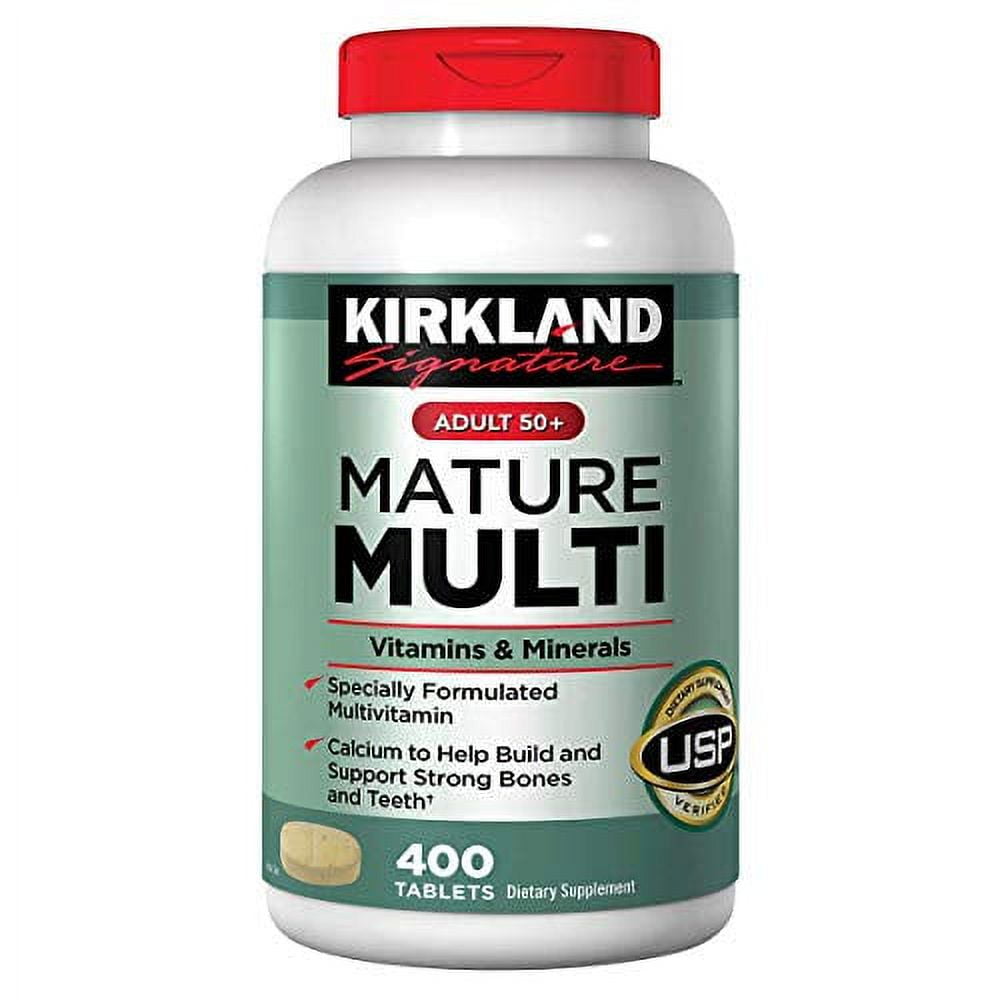 Kirkland Signature Adults 50+ Mature Multivitamin, 400 Tablets (Pack of 3)