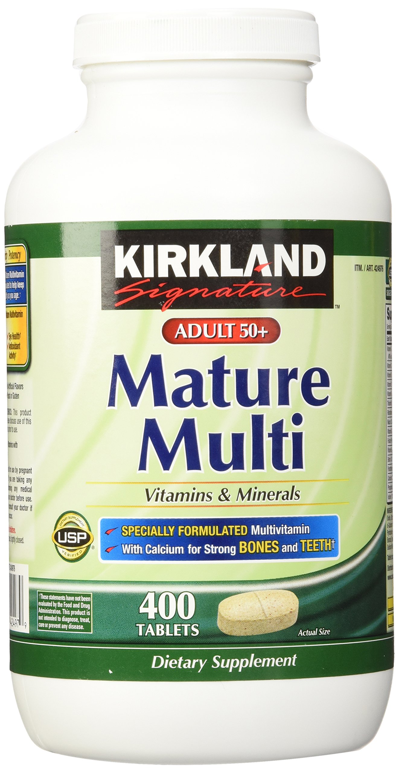 Kirkland Signature Adult 50+ Multivitamin & Minerals, 400 Tablets