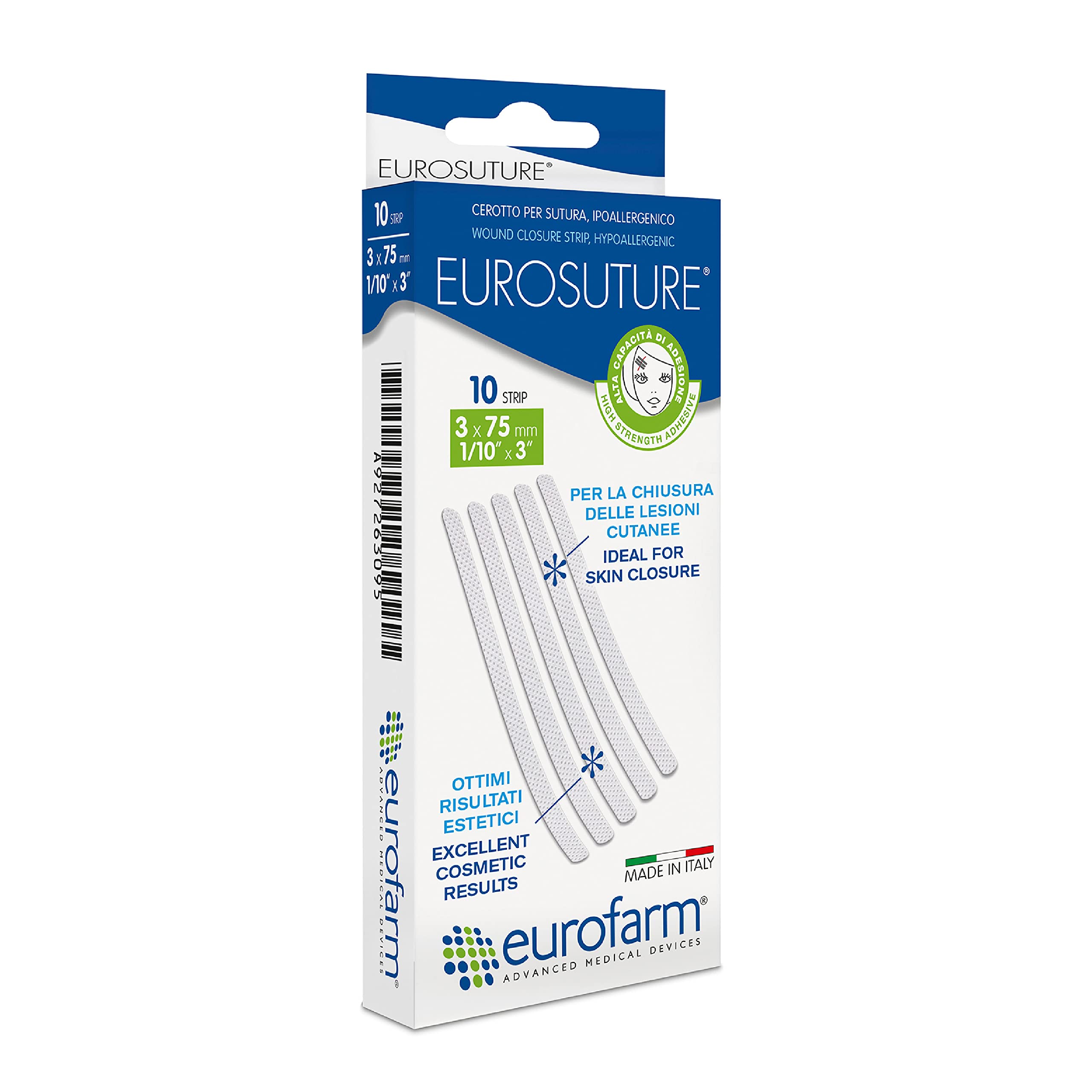 Eurosuture Hypoallergenic Skin Closure Strips