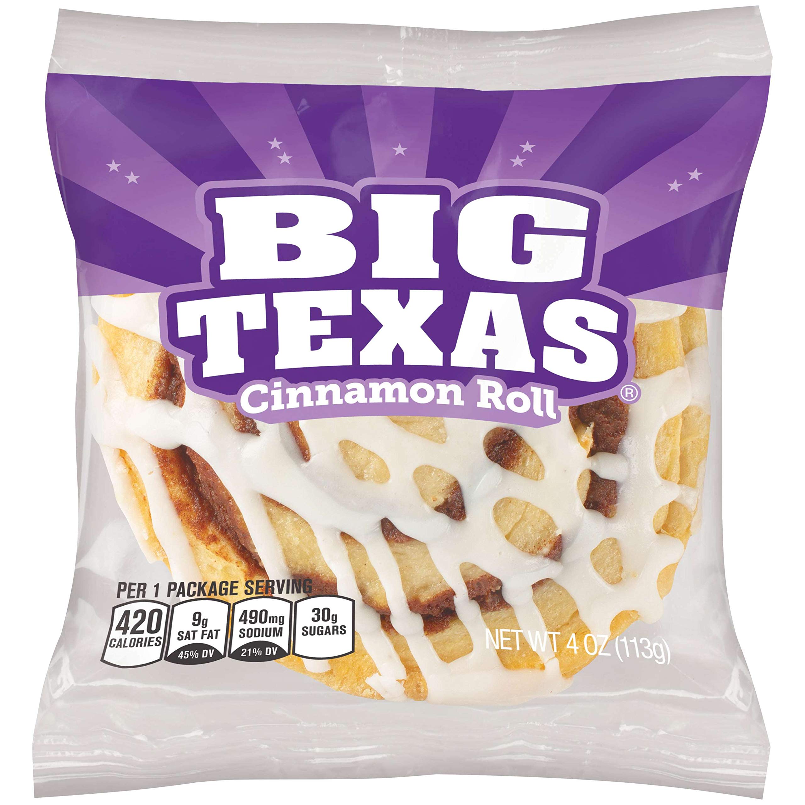 Cloverhill Big Texas Cinnamon Rolls, Individually Wrapped, Pack of 6
