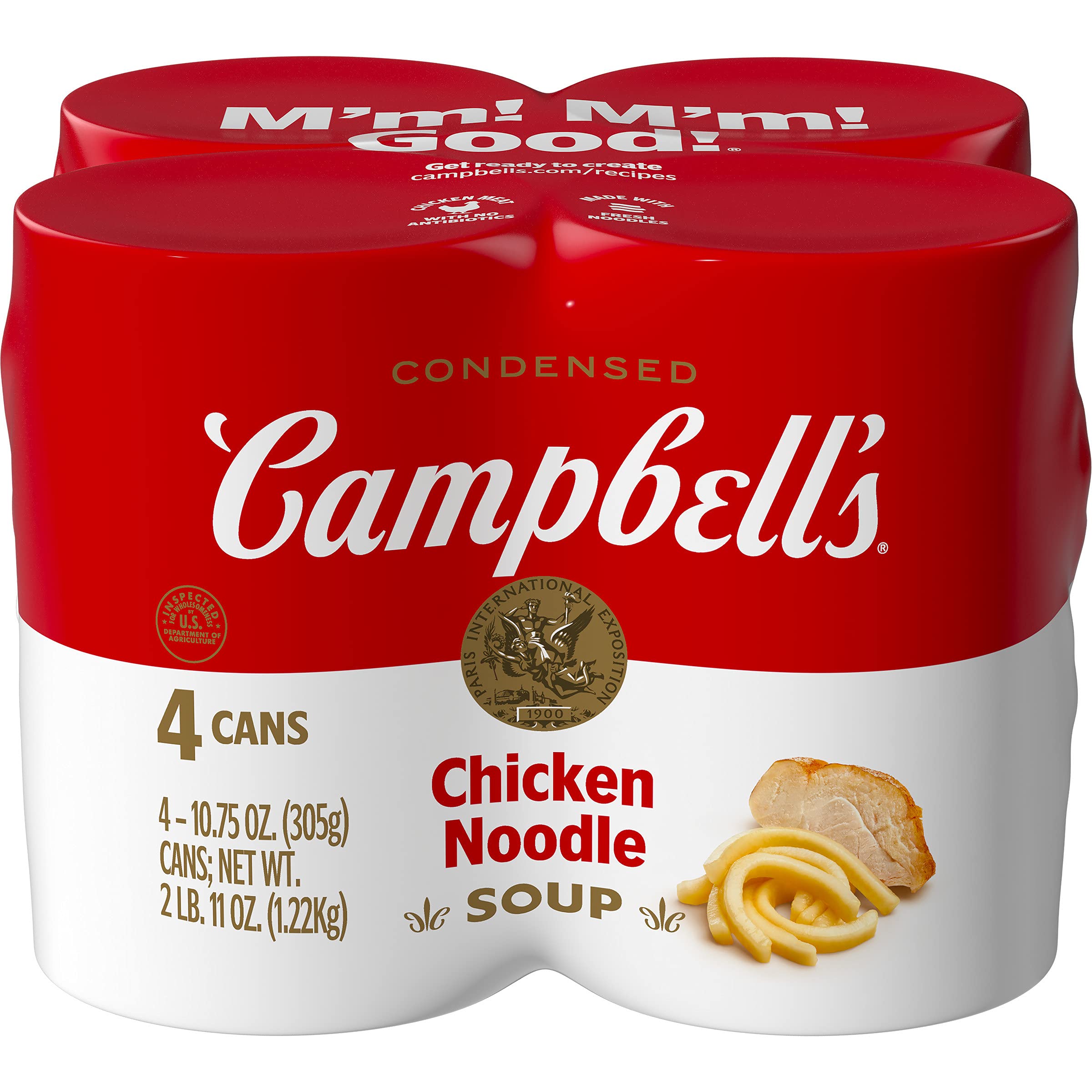 Campbell's Condensed Chicken Noodle Soup, 10.75 oz (Pack of 4)