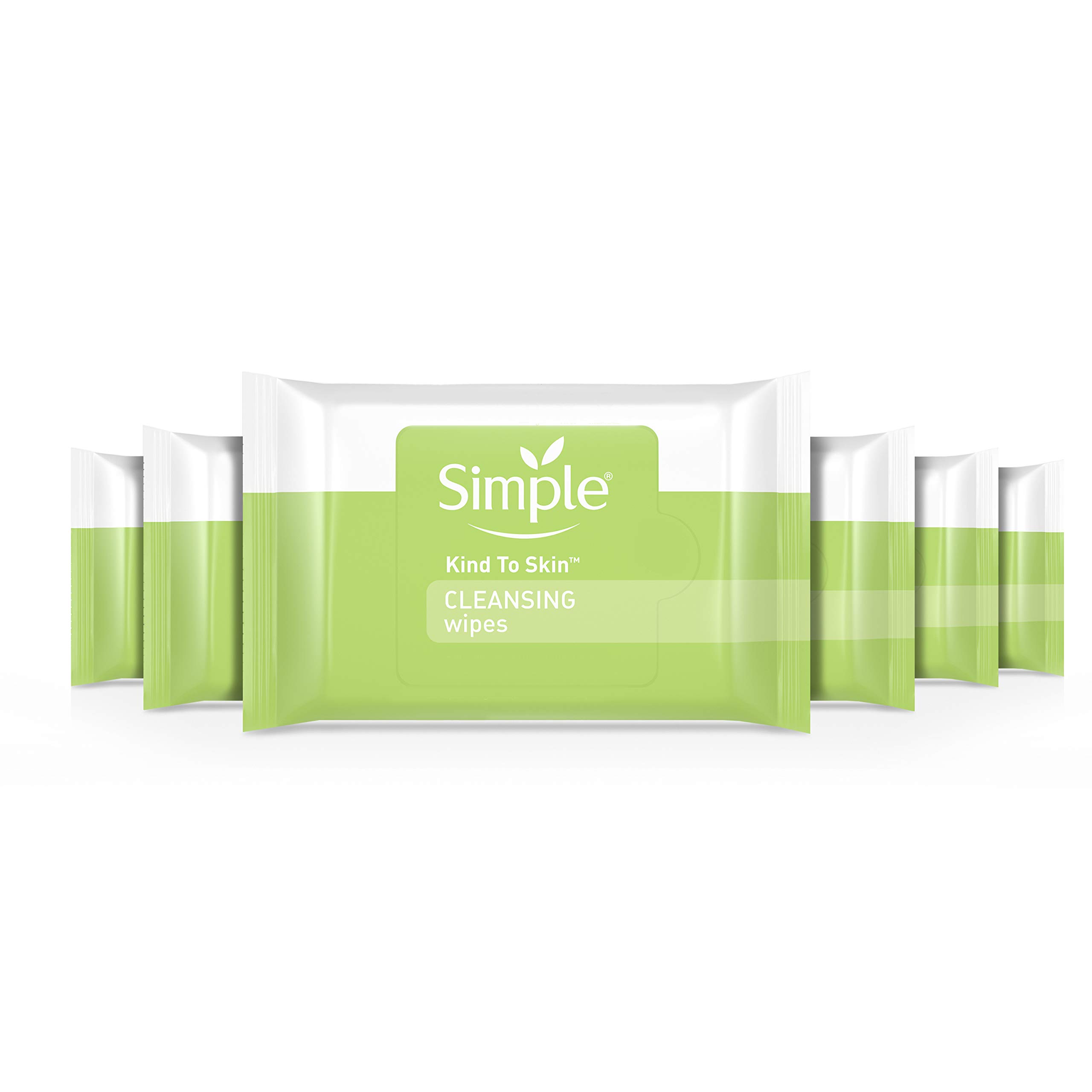 Simple Cleansing Face Wipes, Fragrance Free, 25 Count (Pack of 6)