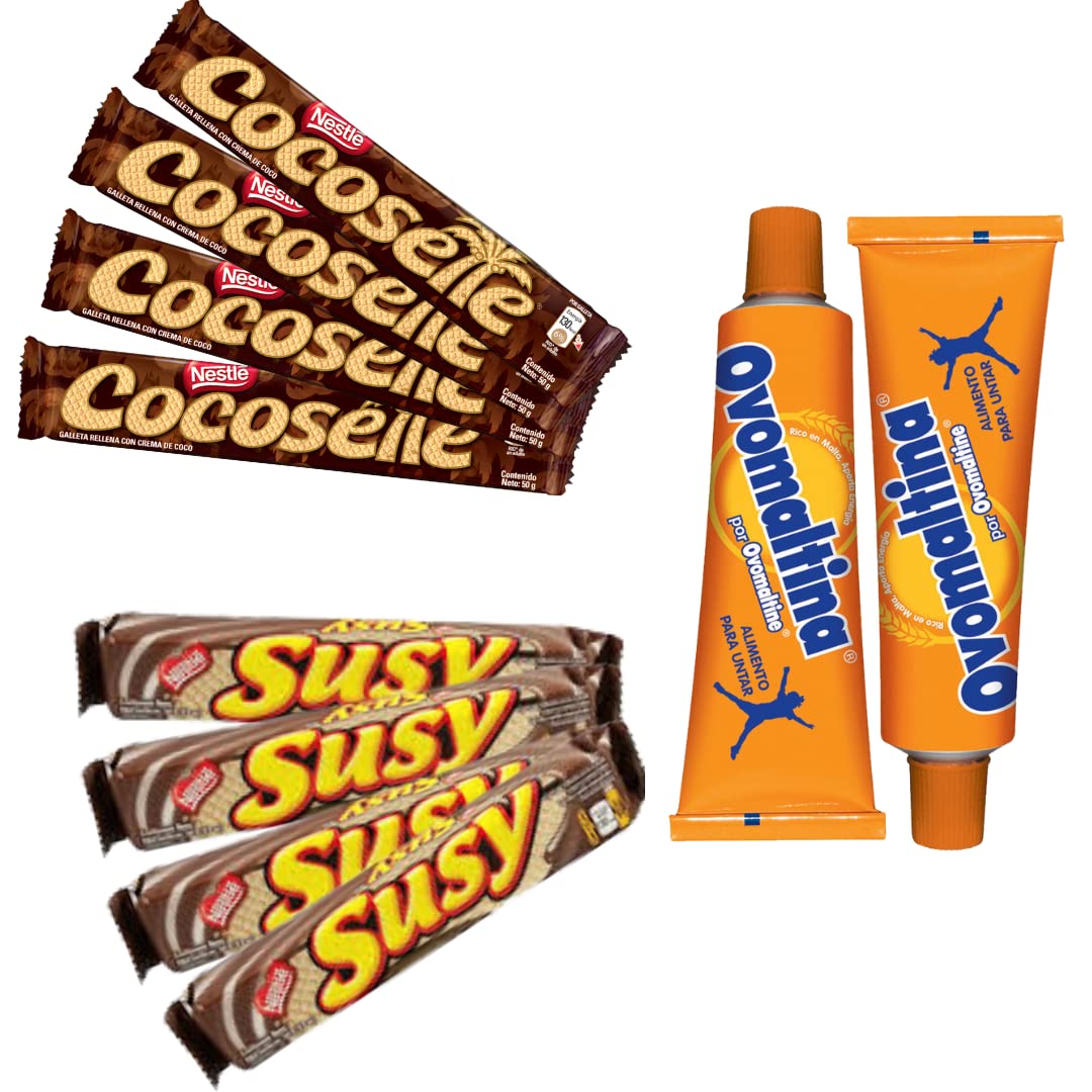 Latinsabor Venezuelan Cookie Variety Pack (Cocosette, Susy, Ovomaltina)