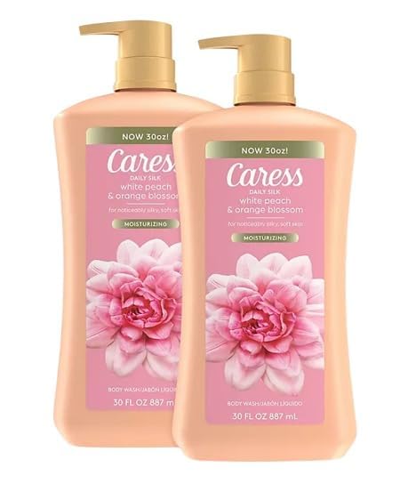 Caress Daily Silk Hydrating Body Wash, White Peach & Orange Blossom, 30 fl oz (Pack of 2)