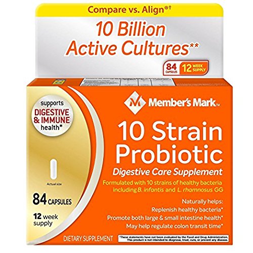 Member's Mark 10-Strain Probiotic, 84 Capsules (2-Pack)