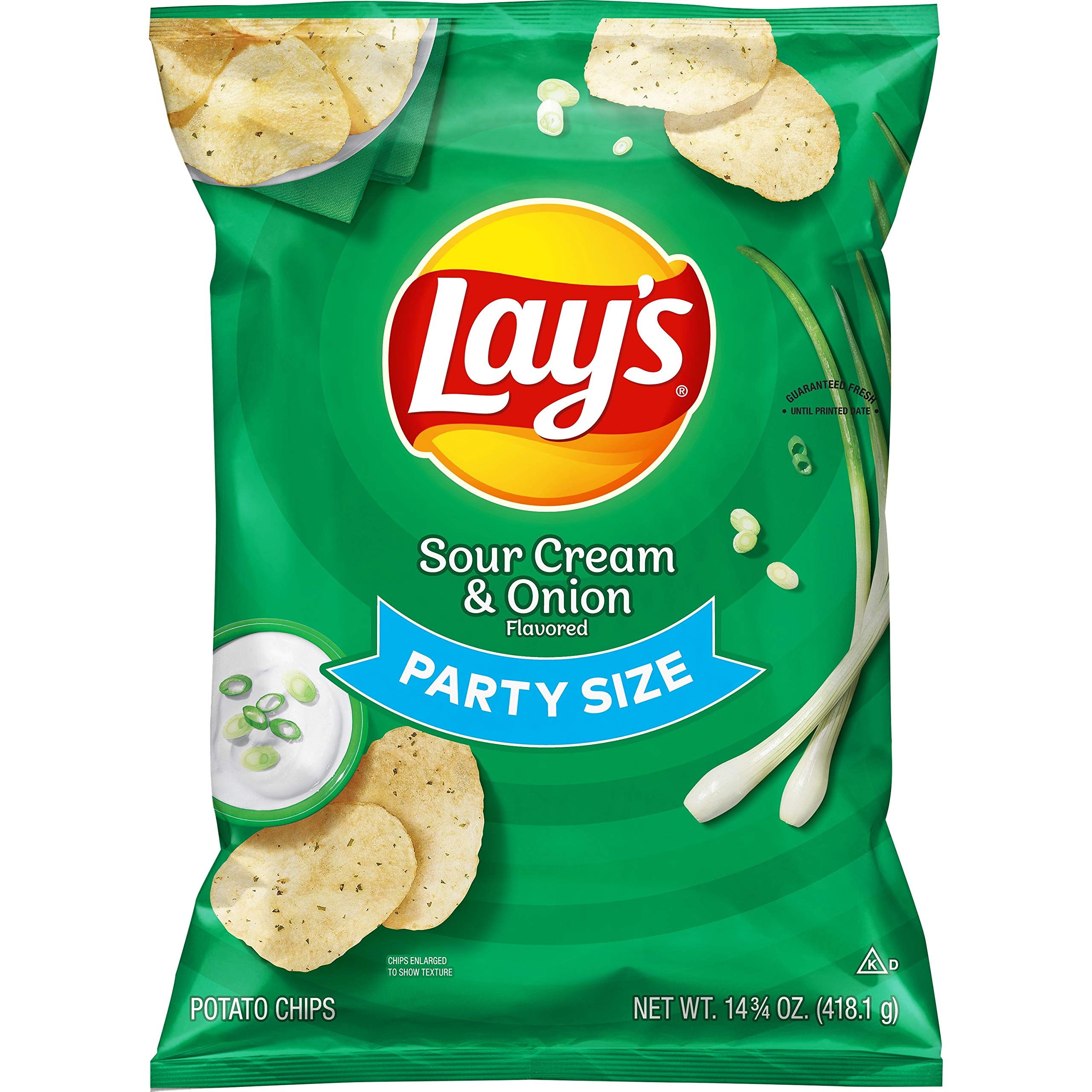 Lay's Sour Cream & Onion Potato Chips, Party Size (14.75 oz)