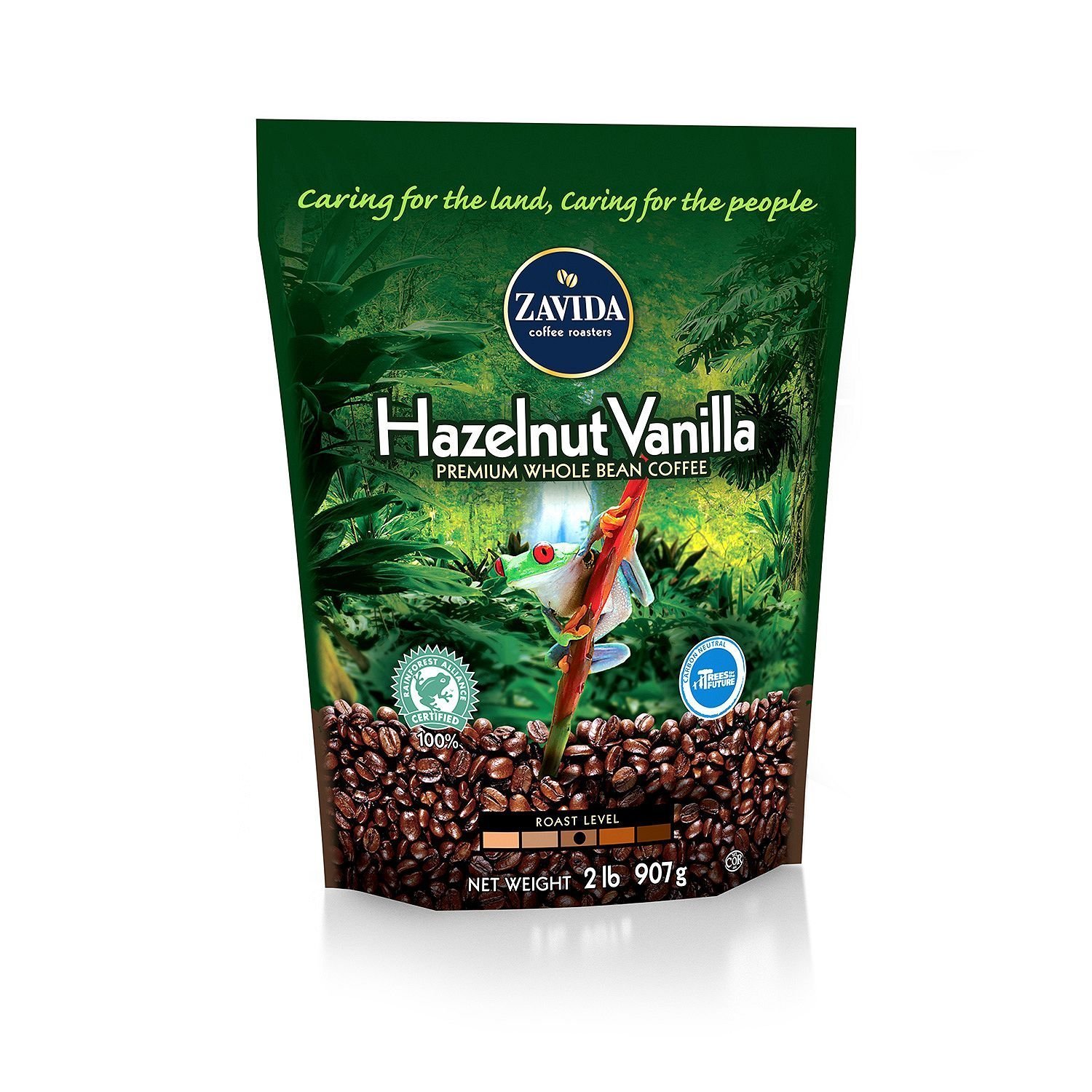 Zavida Hazelnut Vanilla Whole Bean Coffee, 2 lb (Pack of 2)
