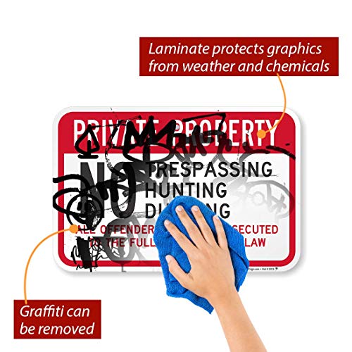 Privateigentum Schild – No Trespassing, Reflektierend, 17,8x25,4 Cm Aluminium, Wetterfest, Made In USA