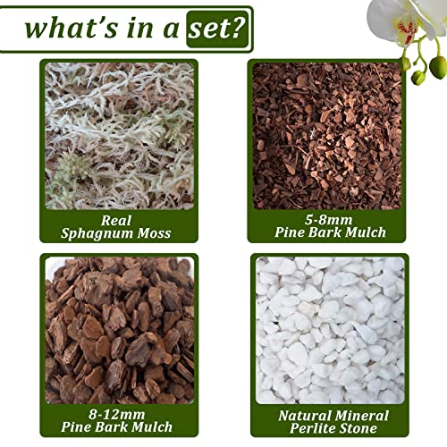 ORCHID POTTING MIX Orchid Soil with Sphagnum Moss Pine Bark Mulch