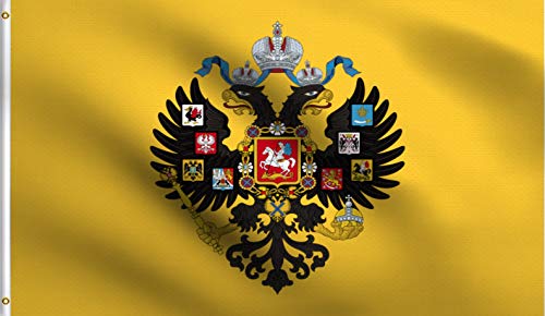DMSE Imperial Russia WWI Royal Russian Flag 3X5 Ft Foot 100% Polyester 100D Flag