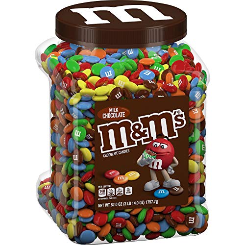 M&M's Milk Chocolate Candies, 3 lb 14 oz Jar