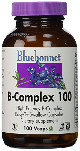 Bluebonnet Nutrition B-Complex 100 mg, 100 Vegetable Capsules