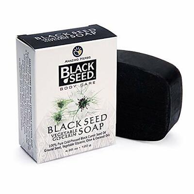 Amazing Herbs Black Seed Glycerin Soap with Black Cumin Seed Oil (3 Pack)