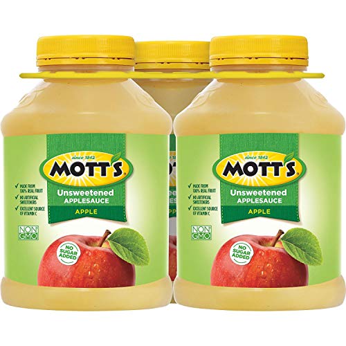 Mott's Unsweetened Applesauce, 46 oz Jars (6 Total, 2 Packs of 3)