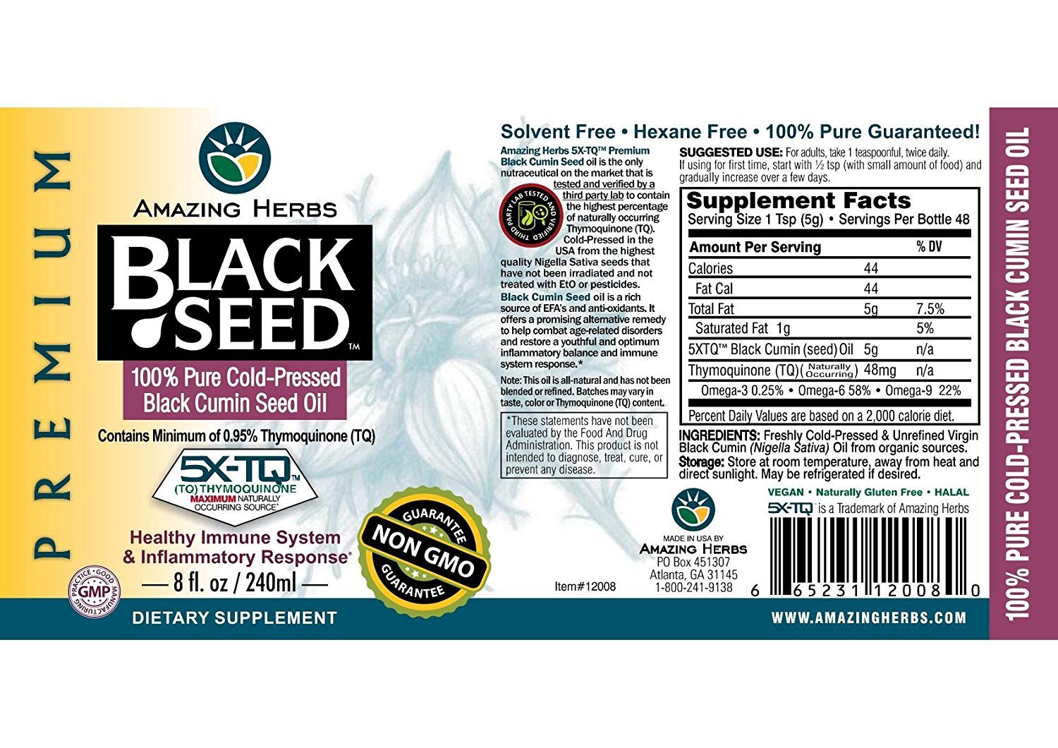 Amazing Herbs Black Seed Supplement