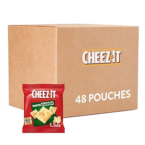Cheez-It White Cheddar Baked Snack Crackers, 48 Pouches