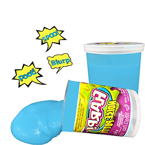 JaRu Flarp Noise Putty, Funny Fart Sound Toy, Blue & Yellow (2-Pack)