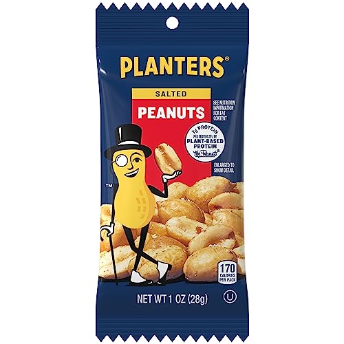 Planters Salted Peanuts, Single-Serve 1 oz Bags (Pack of 144)