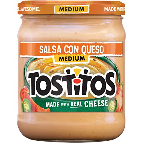 Tostitos Salsa Con Queso, Medium, 15 oz Jar, 4-Pack