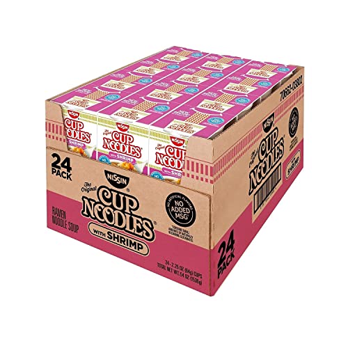 Nissin Cup Noodles with Shrimp, 2.25 oz (24-Pack)