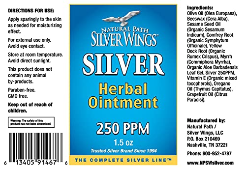 Natural Path Silver Wings Silver Herbal Ointment, 1.5 fl oz