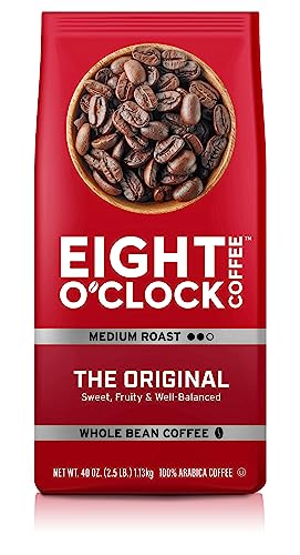 Eight O'Clock The Original Whole Bean Coffee, Medium Roast (40 oz)