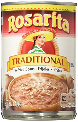 Rosarita Traditional Refried Beans, 16 oz Can (12-Pack)