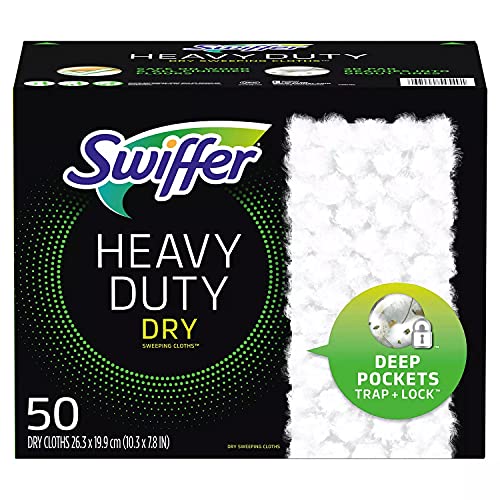 Swiffer Heavy Duty Dry Sweeping Cloth Refills, 50 Count