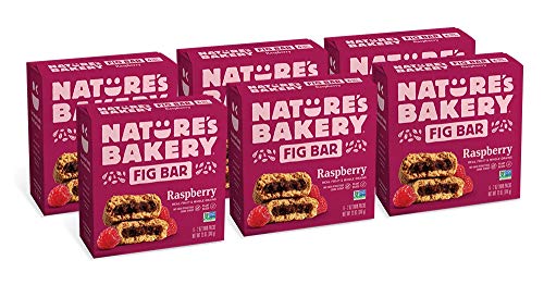 Nature's Bakery Whole Wheat Fig Bars, Raspberry, Vegan & Non-GMO (6 Count, Pack of 6)
