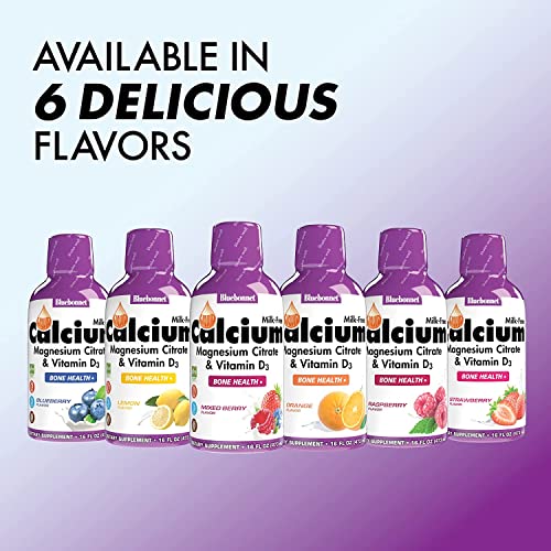 LQD Calcium Magnesium Citrate Liquid Supplement, Mixed Berry (2-Pack)