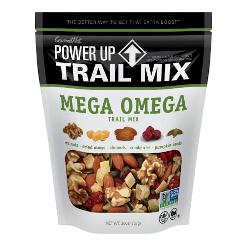 GourmetNut Power Up Mega Omega Trail Mix, 26 oz