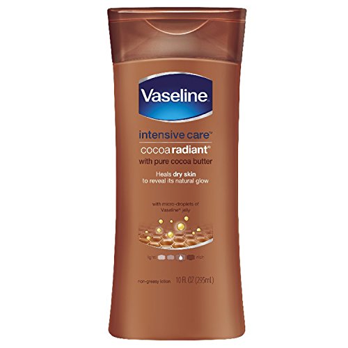 Vaseline Intensive Care Cocoa Radiant Hand & Body Lotion, 10 oz (Pack of 4)