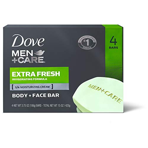Dove Men+Care Extra Fresh Body & Face Bar, 3.75 oz, 4 Bars