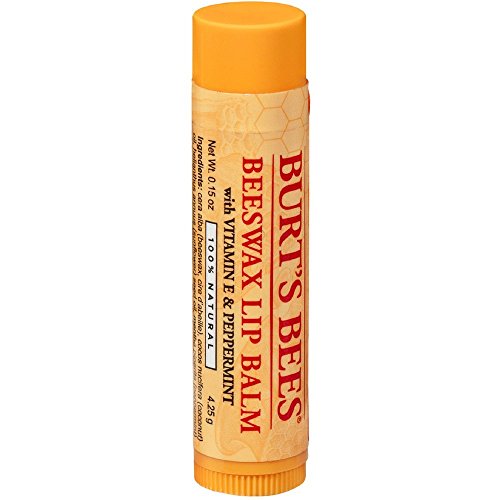 Burt's Bees Beeswax Lip Balm with Vitamin E & Peppermint (Pack of 6)