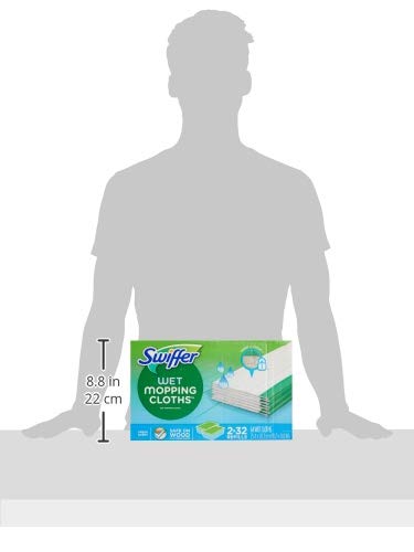 Swiffer Sweeper Wet Mopping Cloth Refills, Open Window Fresh, 32 Count (Pack of 2)