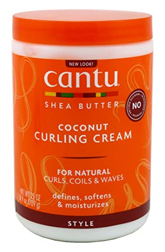 Cantu Coconut Curling Cream for Natural Hair, 25 oz (2-Pack)