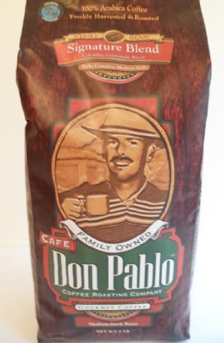 Don Pablo Gourmet Whole Bean Coffee, Medium-Dark Roast, 2 lb (2-Pack)