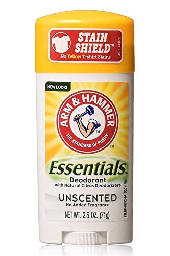 Arm & Hammer Essentials Natural Deodorant, Unscented (Pack of 4)