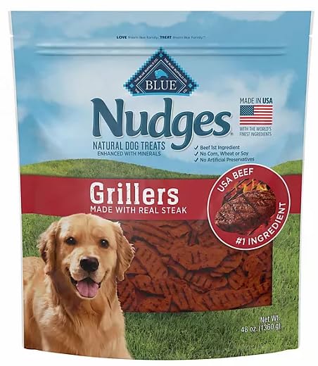 Blue Buffalo Nudges Grillers Steak-Flavored Natural Dog Treats, 48 oz