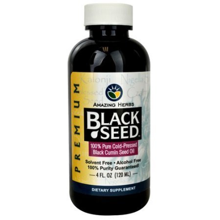 Amazing Herbs Black Seed Cold-Pressed Oil, 4 oz