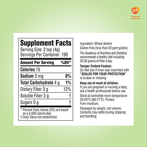 Benefiber Daily Prebiotic Fiber Supplement Powder, 26.8 oz