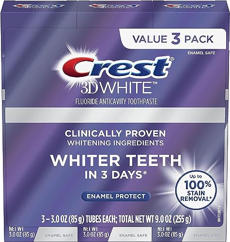 Crest 3D White Brilliance Pro Enamel Protect Toothpaste (3 oz, 3-Pack)