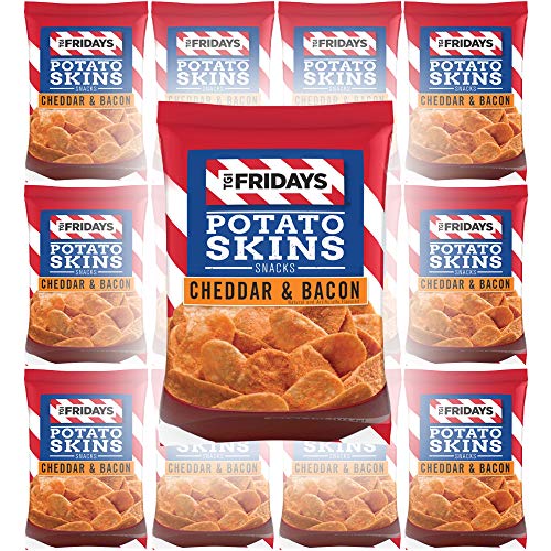 TGI Fridays Cheddar & Bacon Potato Skins Snacks, 1 oz, 12-Pack