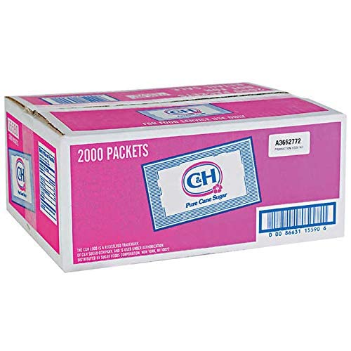 C&H Pure Granulated Sugar Packets, 2,000-Count