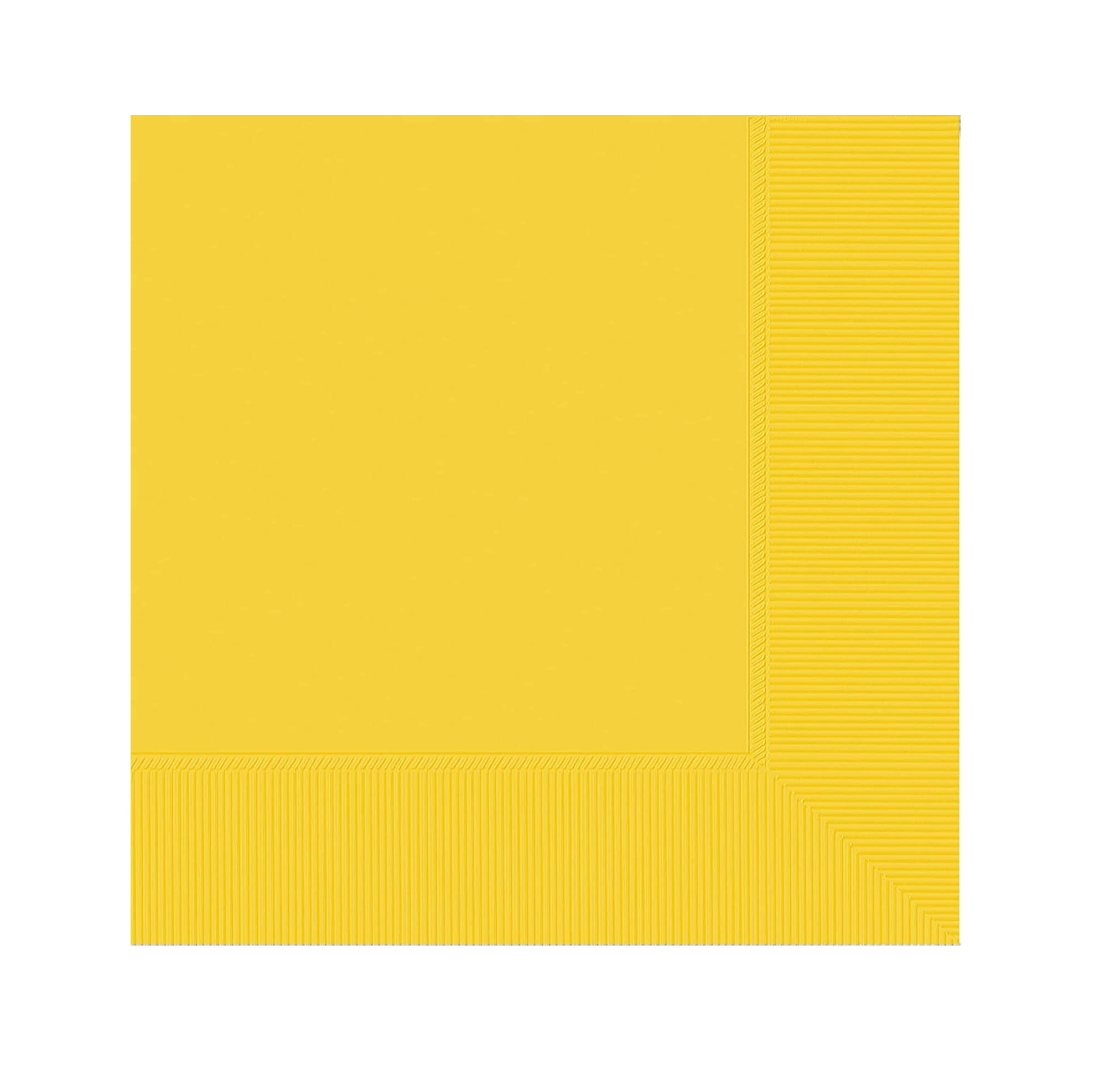 Big Party Pack 2-Ply Dinner Napkins | Sunshine Yellow | Pack of 50 | Party Su... - Picture 1 of 5
