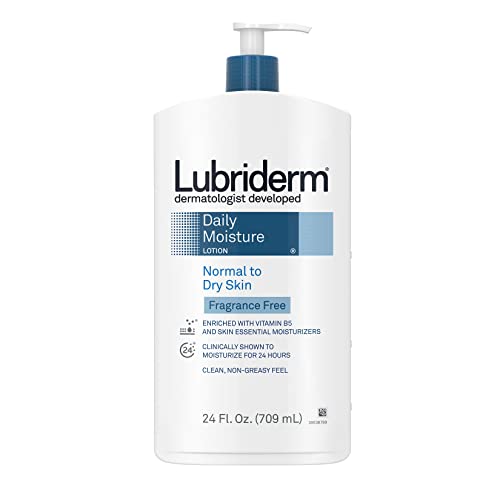 Lubriderm Daily Moisture Unscented Body Lotion with Pro-Vitamin B5, 24 fl oz
