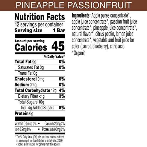 Pure Organic Pineapple Passionfruit Layered Fruit Bars