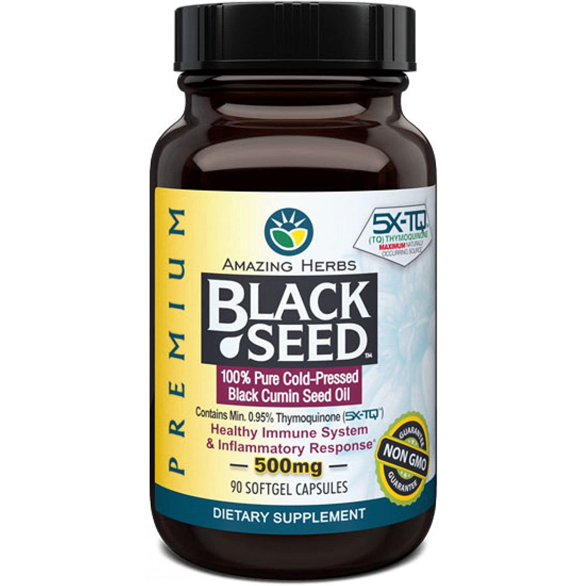 Amazing Herbs Black Seed Oil Softgels, 90 Count